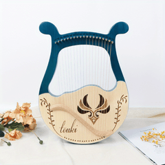 Small 19 String Beginner Lyre Harp Portable Musical Instrument