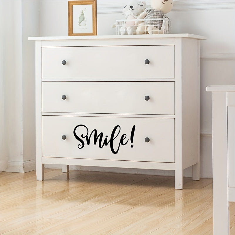 English Smile Inspirational Wall Sticker for Bedroom and Living Room