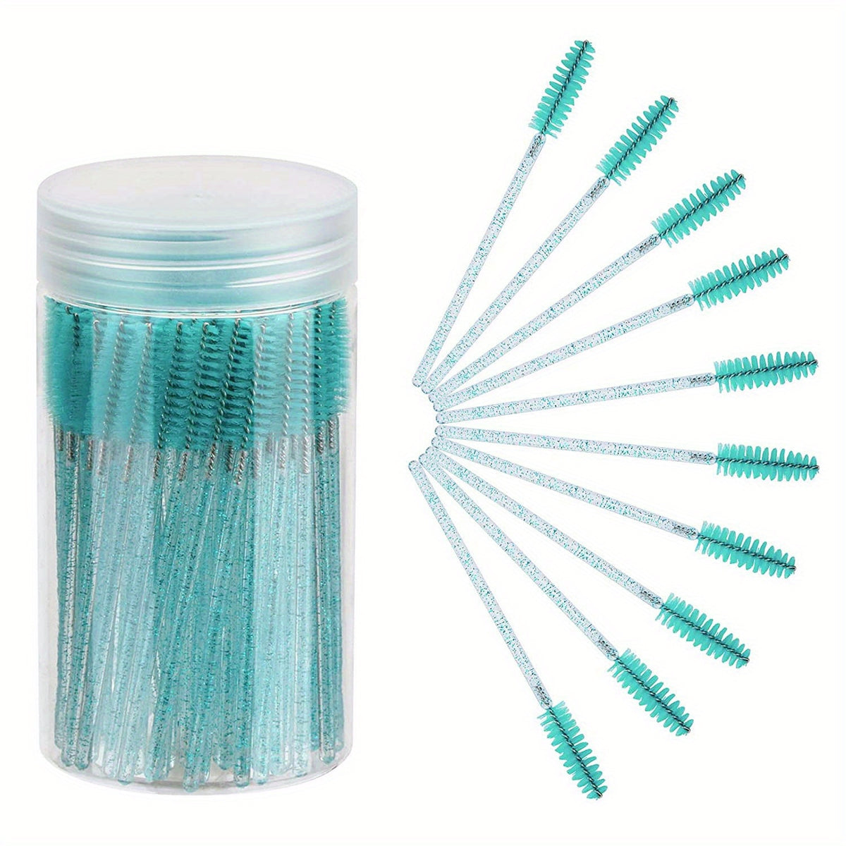 100 Disposable Mascara Brush Applicator Set for Eyelashes and Brows