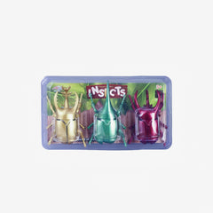 3 Pack Mech Bug Battle Beetles Wind Up Stress Relief Toy Assorted Colors