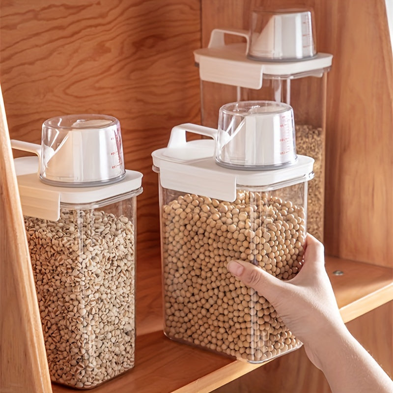 Portable Plastic Grain Storage Container with Lid