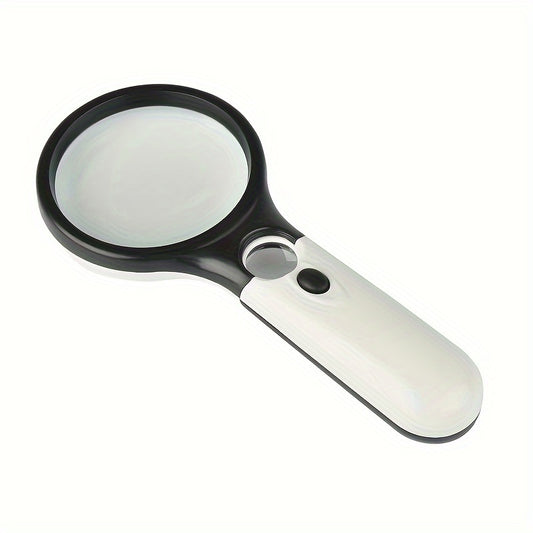 LED Handheld Magnifying Glass 3X with 10X Illuminated Loupe