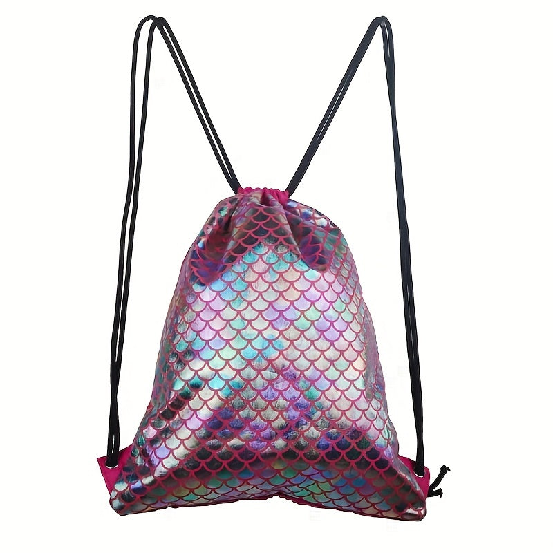 Colorful Print Drawstring Swim Gear Backpack Lightweight Waterproof Swimming Bag