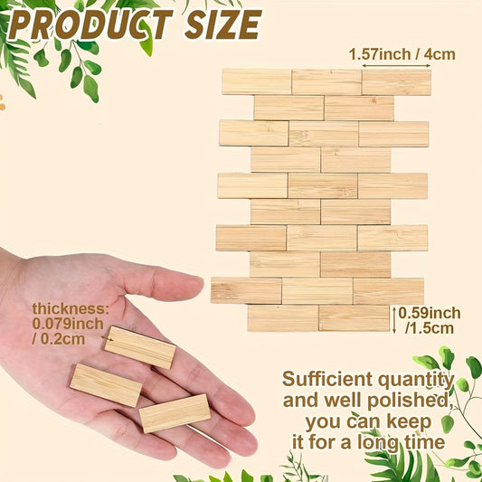 100pcs Mini Dollhouse Flooring Boards 1:12 Scale Bamboo Pattern