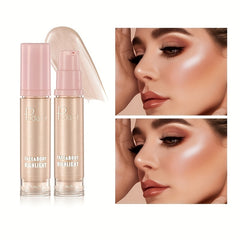 Glittery Liquid Highlight for Face and Body, Waterproof Sparkling Effect