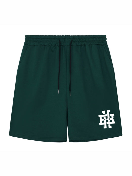 Geometric Pattern Comfy Shorts Mens Casual Stretch Elastic