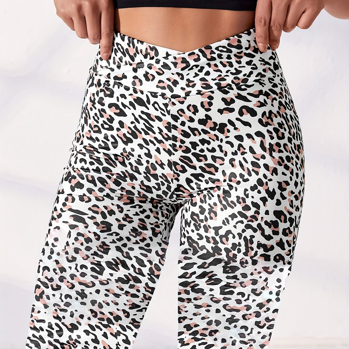 Leopard Print Yoga Leggings High Stretch Sports Running Tight Pants