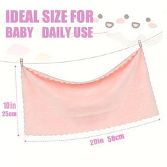 Soft & Absorbent Coral Fleece Baby Burp Cloths