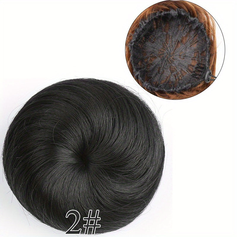 Synthetic Hair Bun Donut Wrap Around Hair Extensions for Girls