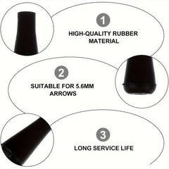 3pcs Rubber Arrows Points for Training