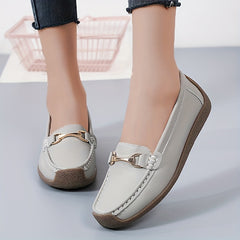 Metal Decor Loafers Slip On Outdoor Shoes Lightweight
