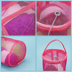 2pcs Wool Storage Bag DIY Hand Knitting Crochet Thread Mesh Bra Storage Bag