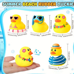 5Pcs Rubber Ducks Bath Toys Christmas Party Favors Perfect for Kids