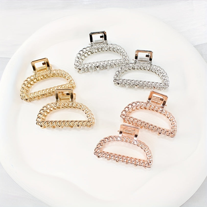 Metal Hollow Hair Claw Ponytail Holder for Women
