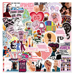 51Pcs Feminist Waterproof Vinyl Decal Laptop Helmet Hats Water Bott Stickers