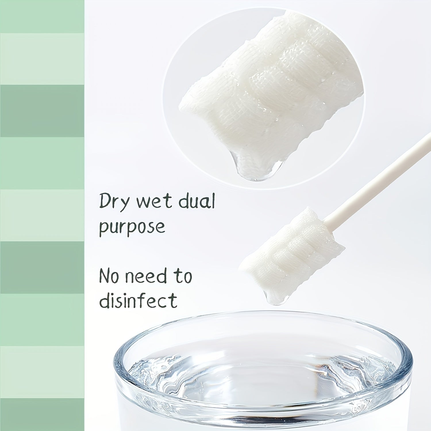 42pcs Baby Gauze Toothbrushes Baby Oral Cleaning Brush 100 Medical Brush Head