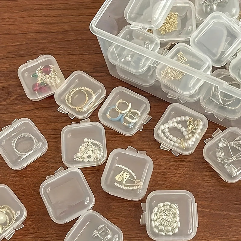 Clear Plastic Storage Box for Jewelry Earrings Necklaces