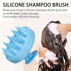 Silicone Tooth Shampoo Brush Hair Washing Scalp Massager