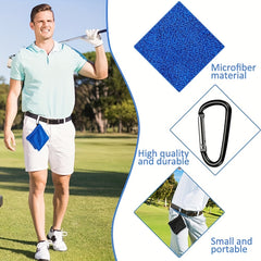 Golf Ball Cleaner Towel With Clips Golf Club Supplies