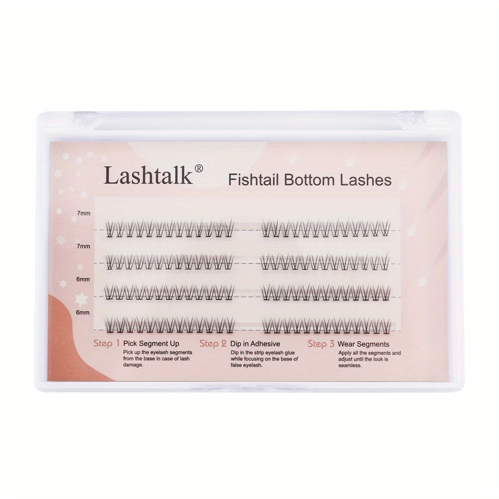 3D Fishtail Bottom Lower Lashes Natural Nude Makeup