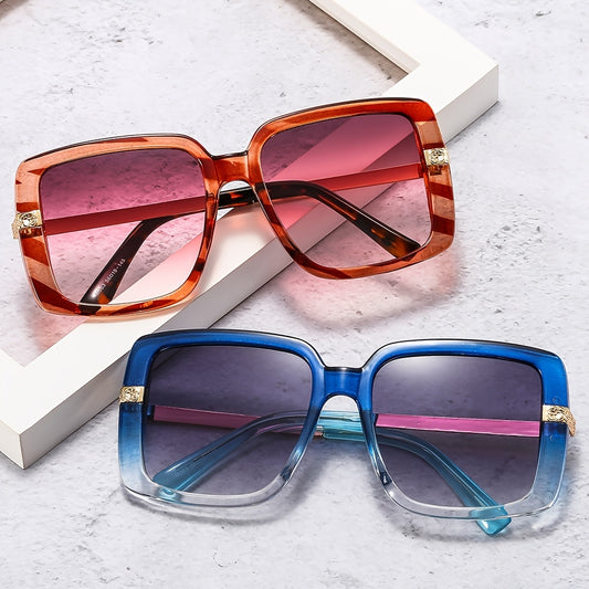 90s Rectangular Narrow Vintage Sunglasses For Women Thick Hip Hop Glasses