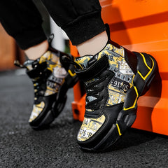 Boy's High Top Basketball Shoes Non Slip Sneakers