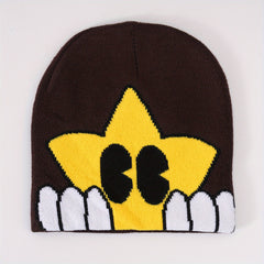 Pentagram Jacquard Y2K Beanie Anime Unisex Skull Cap