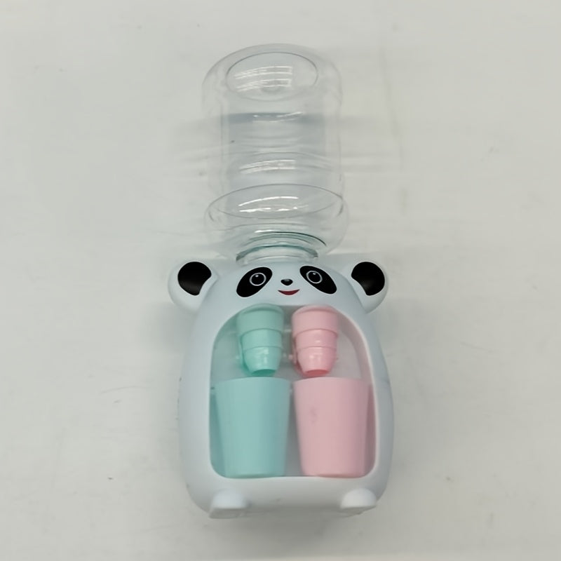 Mini Panda Water Dispenser Toy Dual Outlet Press Type Beverage Machine