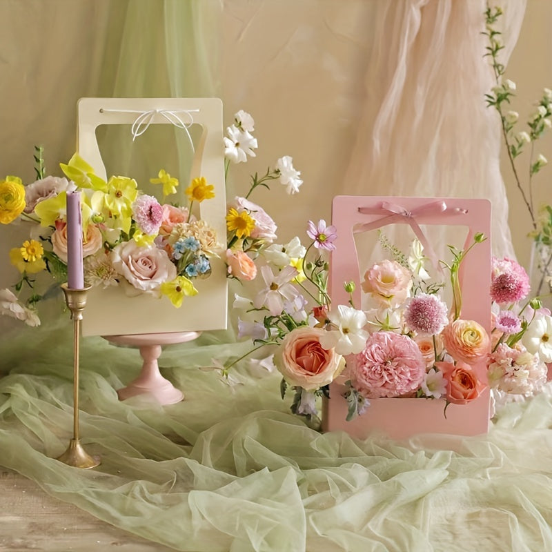 Waterproof Handheld Flower Basket Paper Box Flower Packaging