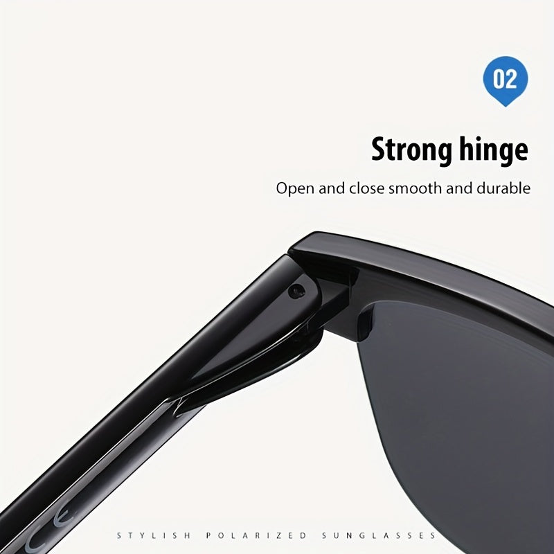 Polarized Half Frame Sports Sunglasses for Driving
