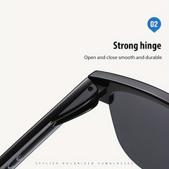 Polarized Half Frame Sports Sunglasses for Driving
