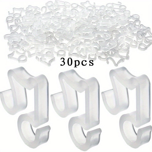 50pcs Decorative Light Hooks - Weather Proof Outdoor Light Clips
