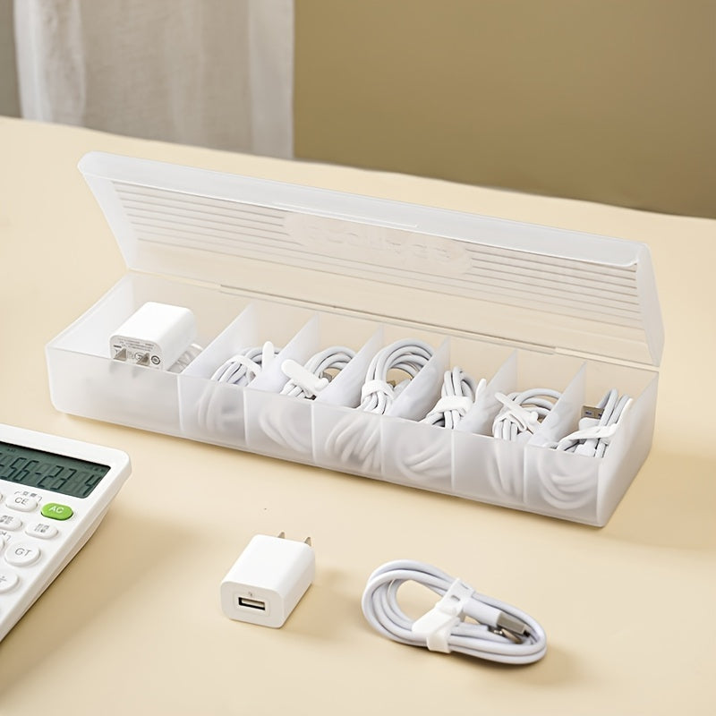 Data Cable Storage Box Organizer for Neat Desktop