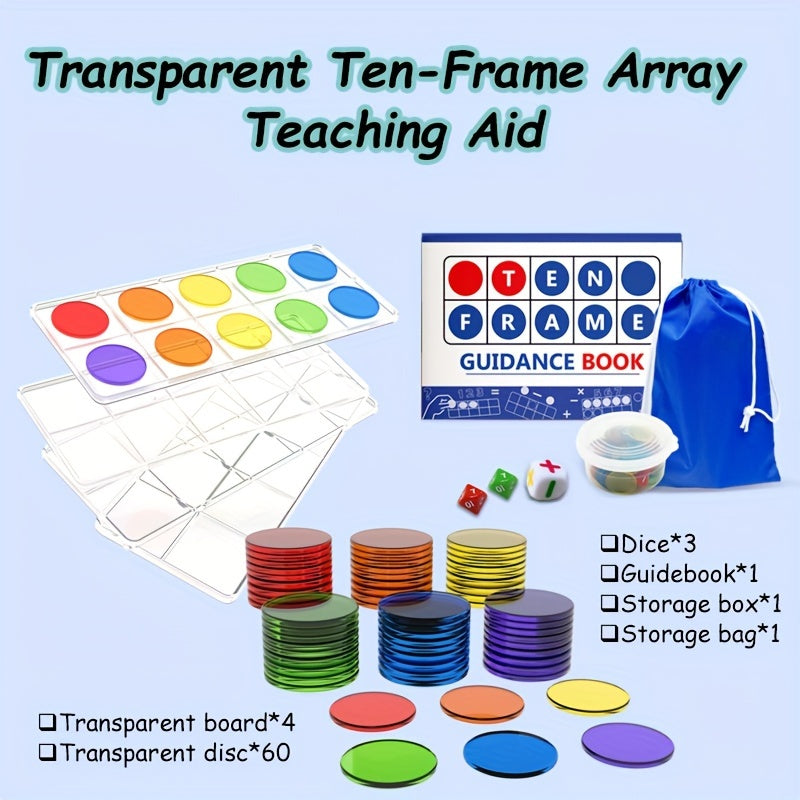ROYLANZ Ten Frame Set Math Operation Game Math Counter Toys