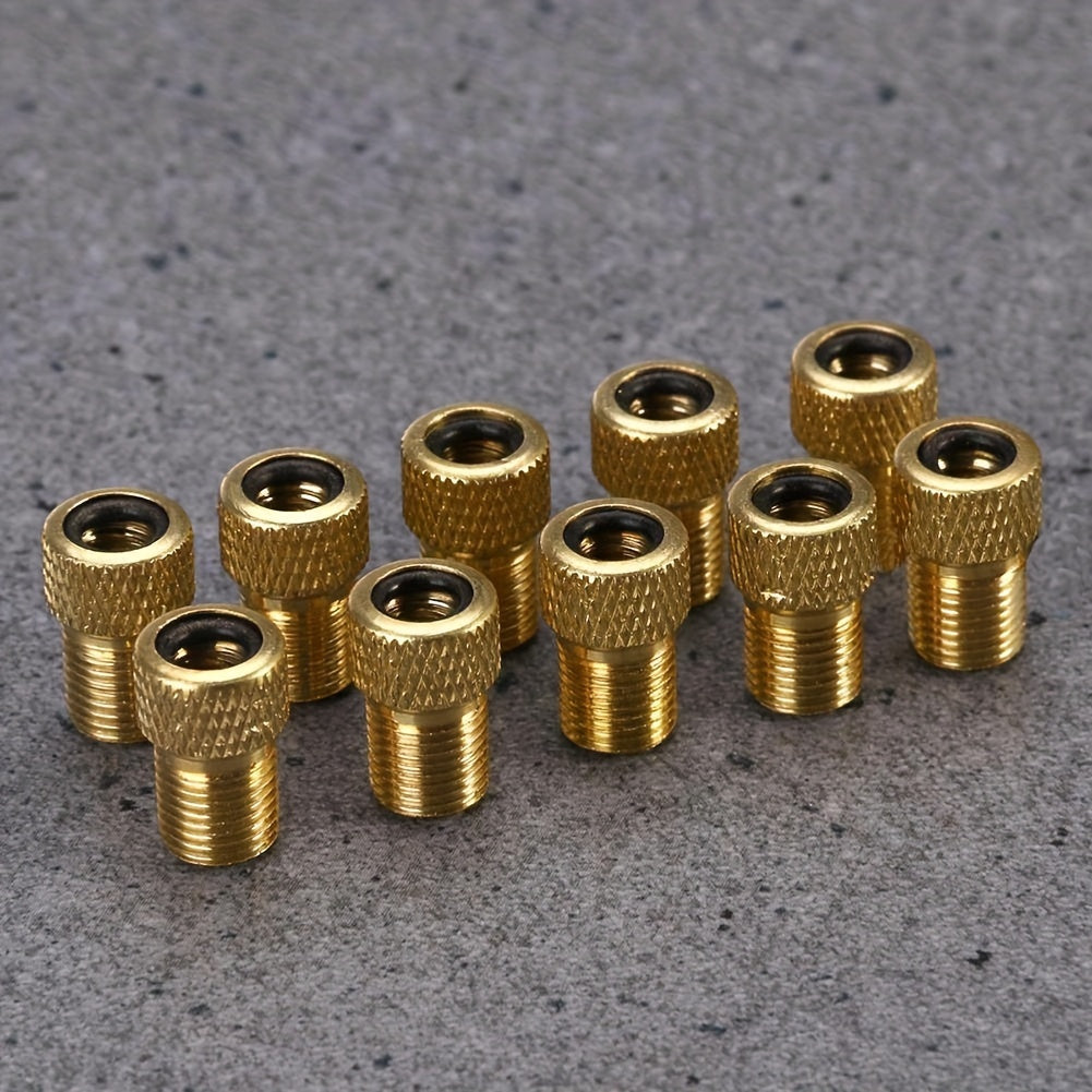 10pcs Copper Bicycle Valve Nozzles Compact Lightweight Adapter Accessory