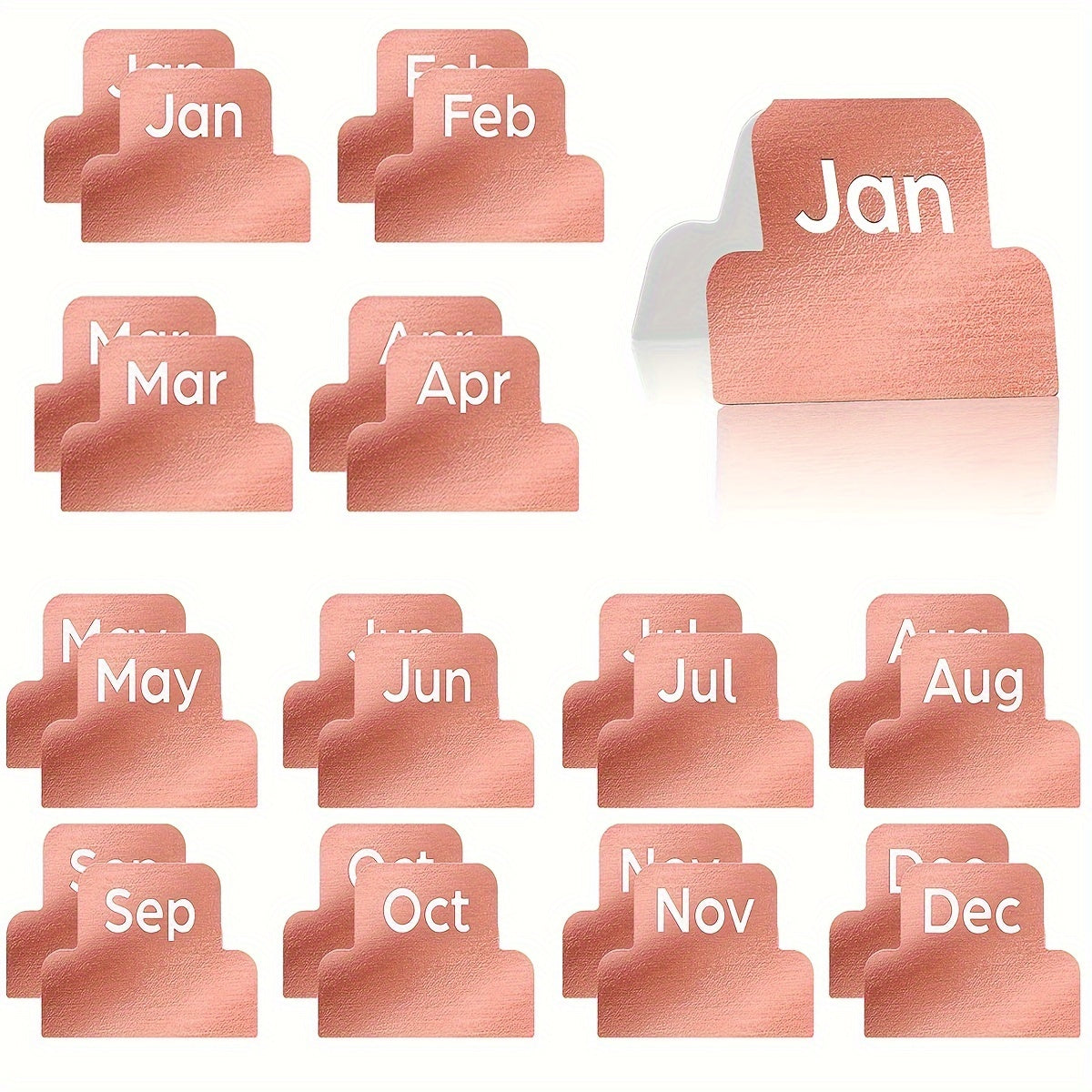 24pcs Adhesive Monthly Planner Labels Multicolor Office Study Plan Organizer