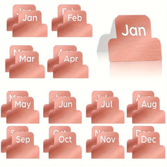 24pcs Adhesive Monthly Planner Labels Multicolor Office Study Plan Organizer