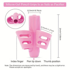 1pc Two Finger Silicone Writing Corrector Learning Tool