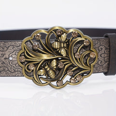 Men's Bee Trees Pattern Business Belt