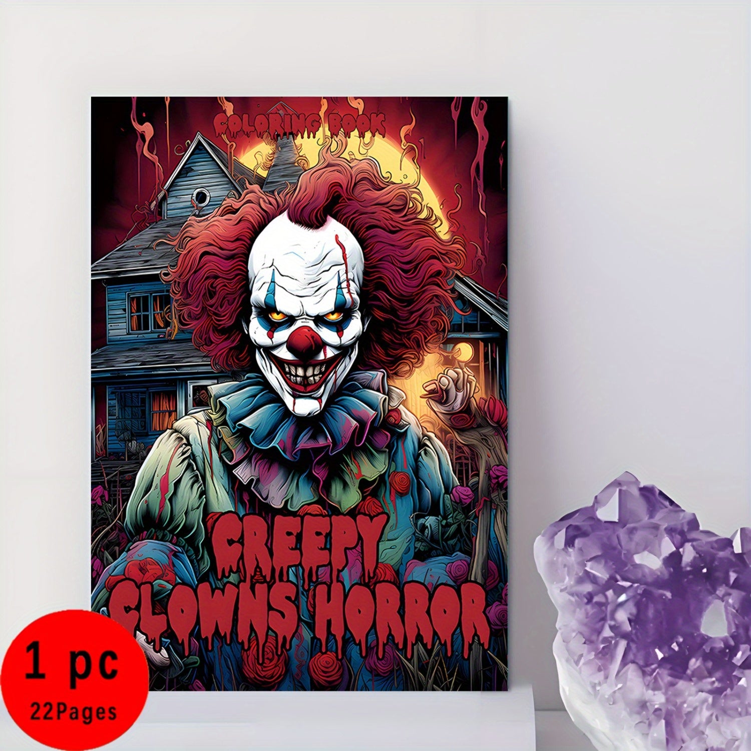 Terrifying Clowns Adult Coloring Book