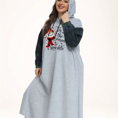  Snowman Hooded Nightdress - Christmas Loungewear Dress