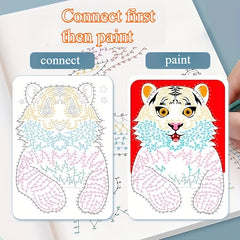 Dot to Dot Drawing Books with Animal Patterns 3 Levels of Difficulty