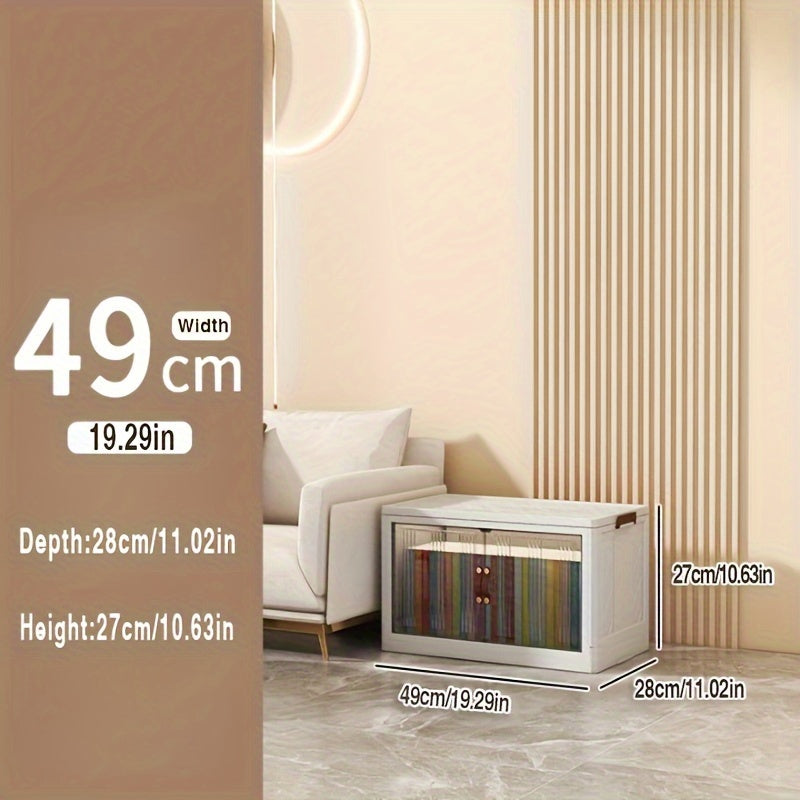 Plastic Storage Box Double Door Folding Storage Cabinet