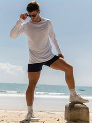 3 Pcs Men's UPF 50 Sun Protection T shirts Long Sleeve Quick Dry Tops