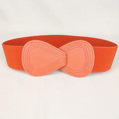 Elastic Wide Belt 8-shaped Faux Leather Belt Dress Skirt Decoration