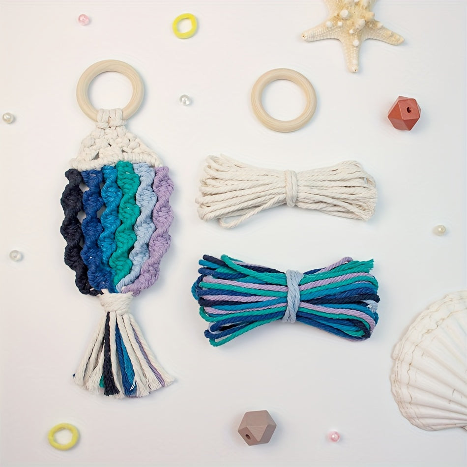 Rainbow Fish Macrame Kit - DIY Craft Tutorial - Choose Your Colors