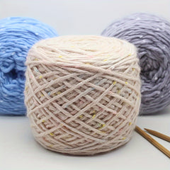 2pcs Dot Mohair Yarn Soft & Skin-friendly for Crocheting