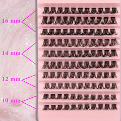 Volume Lash Extensions 110 Clusters C D Wispy Lashes DIY Home Application