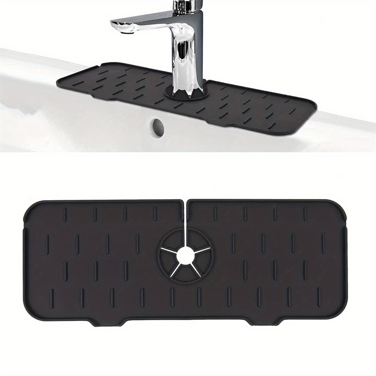 Silicone Sink Splash Guard Faucet Mat - Kitchen and Bathroom
