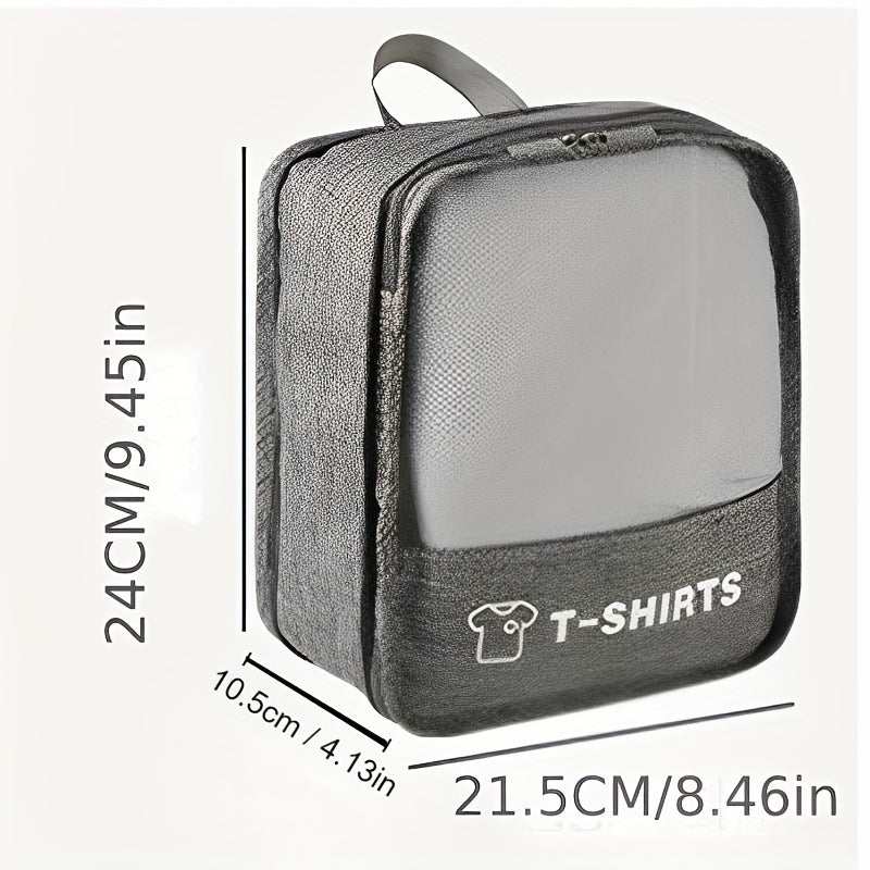 Gray Travel Storage Bag Luggage Sorting Storage Bag with Zipper